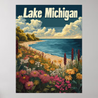 Lake Michigan Vintage Travel 