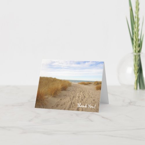 Lake Michigan Winter Beach Grass Note Card