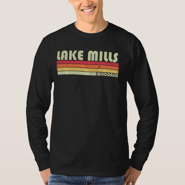 LAKE MILLS WI WISCONSIN Funny City Home Roots Gift T-Shirt (Front)