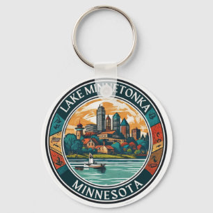  Lake Minnetonka, Minnesota fishing and boating Keychain