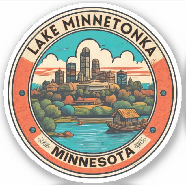  Lake Minnetonka, Minnesota fishing and boating Sticker (Front)