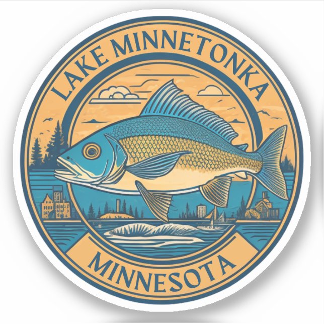  Lake Minnetonka, Minnesota fishing and boating Sticker (Front)