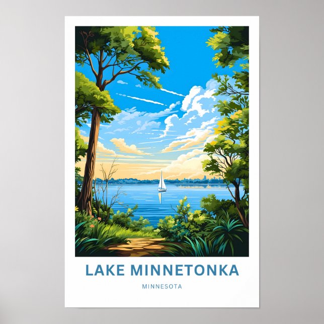 Lake Minnetonka Minnesota Travel Print (Front)