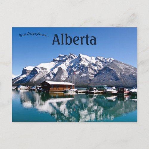 Lake Minnewanka Alberta Canada Postcard