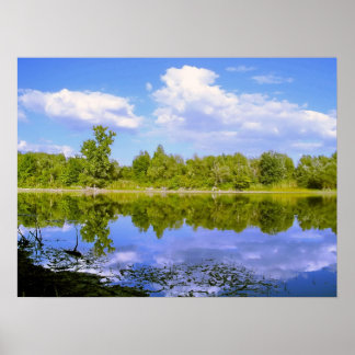 Lake Mirror in the Spring Poster