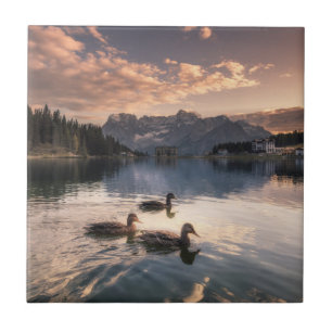 Lake Misurina Dolomites, Italy Ceramic Tile