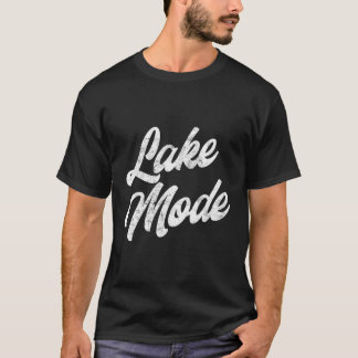 Lake Mode Distressed Text T-Shirt