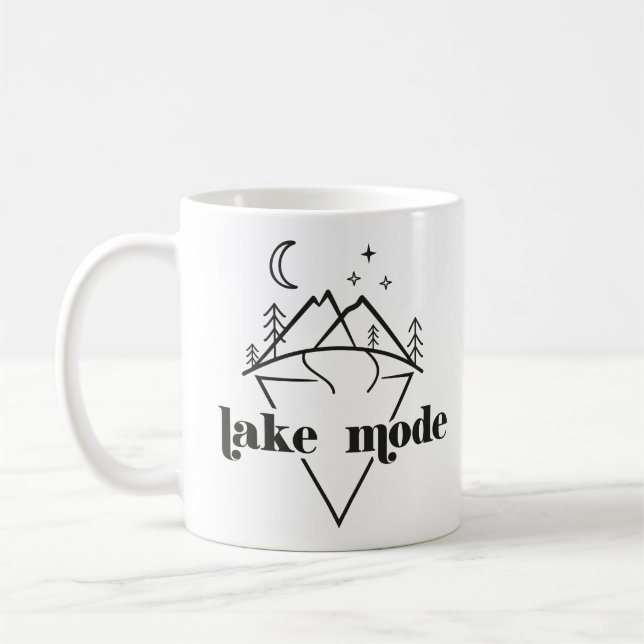 Lake Mode Modern Boho Coffee Mug (Left)