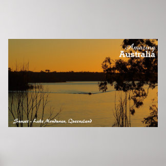 Lake Monduran sunset poster