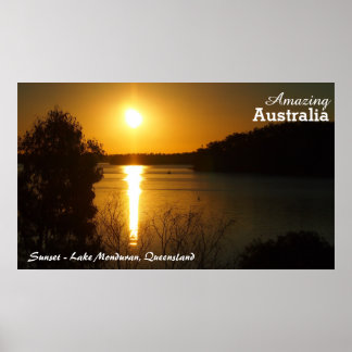 Lake Monduran sunset poster