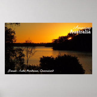 Lake Monduran sunset poster