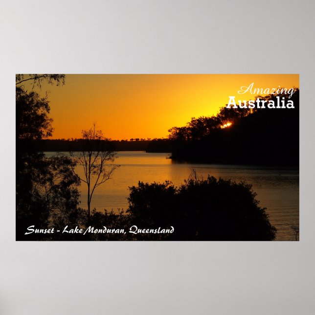 Lake Monduran sunset poster (Front)