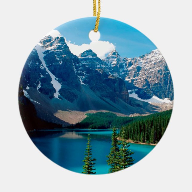 Lake Moraine Park Canada Ceramic Ornament (Front)