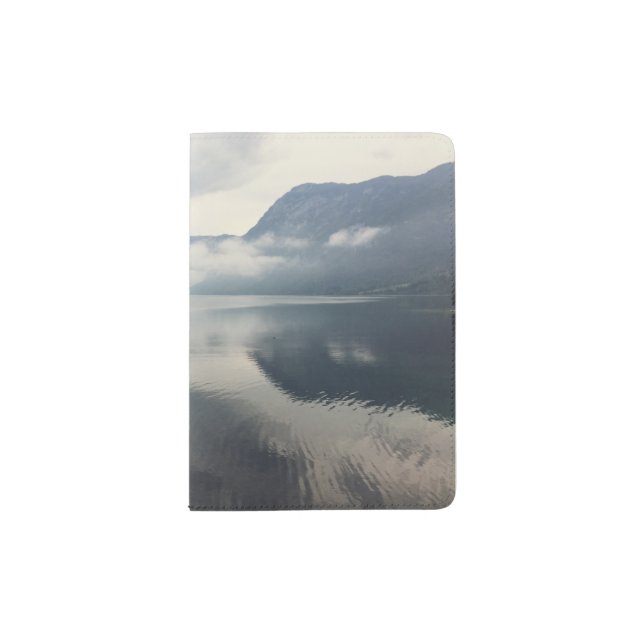 Lake Mountain Cloud Landscape Photography Slovenia Passport Holder (Front)