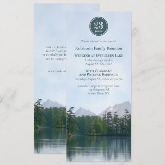 Lake Mountains Family Reunion Camping Jamboree Invitation
