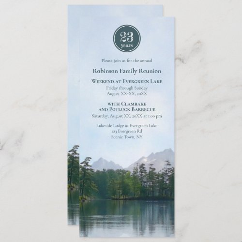 Lake Mountains Family Reunion Camping Jamboree Invitation