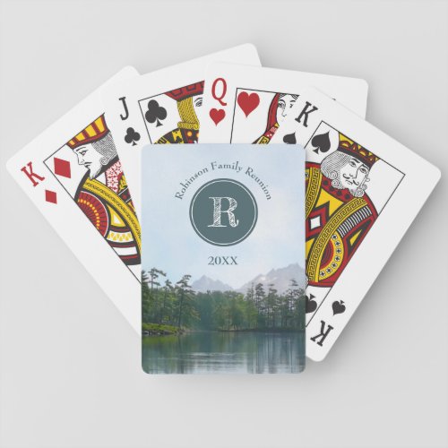 Lake Mountains Family Reunion Camping Weekend Poker Cards