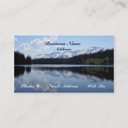 Customizable Lake Mountains Scenic Beauty Business Cards