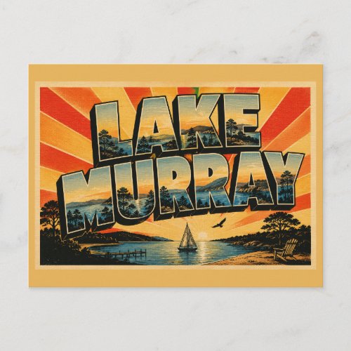 Lake Murray Oklahoma Clear Water Forest Art Postcard