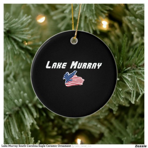 Lake Murray South Carolina Eagle Ceramic Ornament