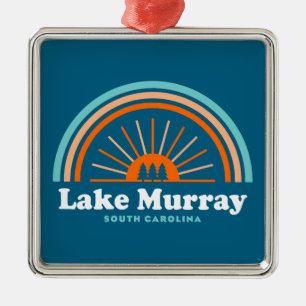 Lake Murray South Carolina Rainbow Metal Ornament