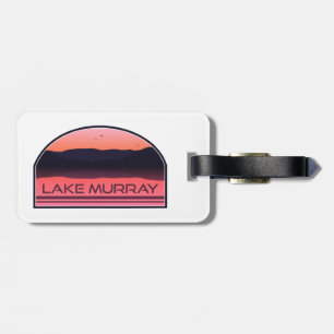 Lake Murray South Carolina Red Sunrise Luggage Tag