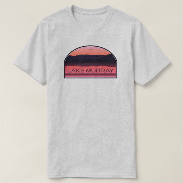 Lake Murray South Carolina Red Sunrise T-Shirt (Design Front)