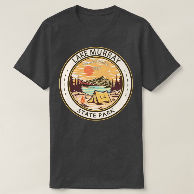 Lake Murray State Park Oklahoma Badge T-Shirt (Design Front)