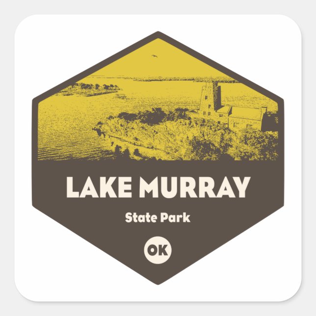 Lake Murray State Park Oklahoma Square Sticker (Front)