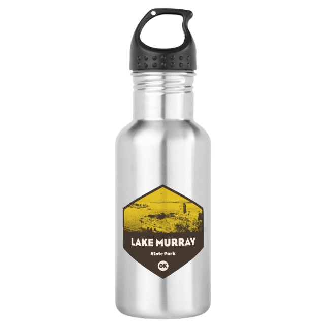 Lake Murray State Park Oklahoma Stainless Steel Water Bottle (Front)