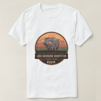 Lake Naivasha Ecosystem Kenya Hippo Safari Vintage T-Shirt