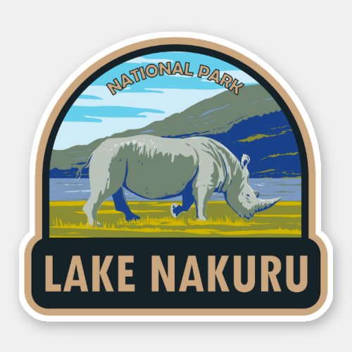 Lake Nakuru National Park White Rhinoceros Travel Sticker