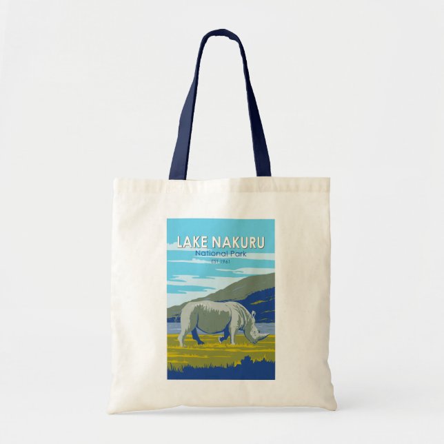 Lake Nakuru National Park White Rhinoceros Travel Tote Bag (Front)