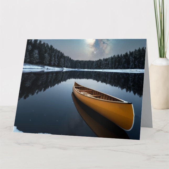Lake Nature Outdoors Landscape Calm Peaceful Relax Card (Front)