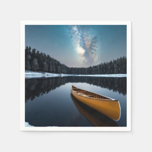 Lake Nature Outdoors Landscape Calm Peaceful Relax Napkins