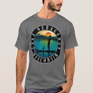 Lake Nebagamon Wisconsin Paddleboarding T-Shirt