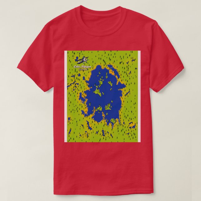 Lake Nipigon map T-Shirt (Design Front)