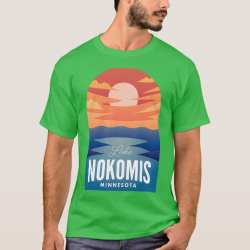 Lake Nokomis MN Retro Sunset  T_Shirt