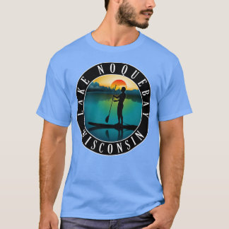 Lake Noquebay Wisconsin Paddleboarding T-Shirt