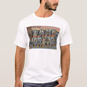 Lake Norfork, Arkansas - Large Letter Scenes T-Shirt