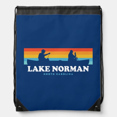 Lake Norman North Carolina Canoe Drawstring Bag