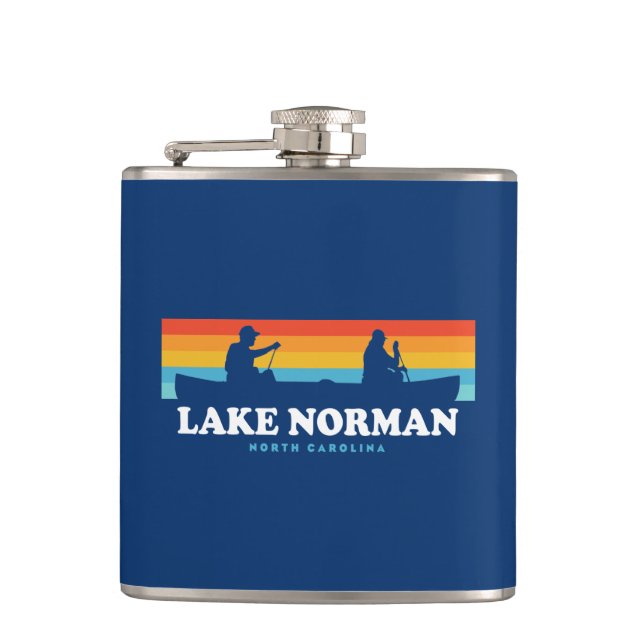 Lake Norman North Carolina Canoe Flask (Front)