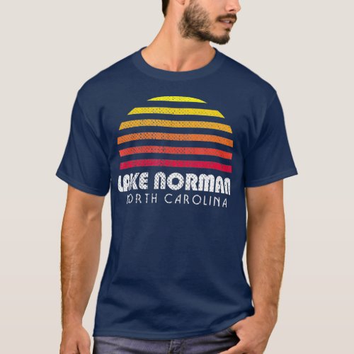 Lake Norman   Retro Vintage Style Distressed T_Shirt