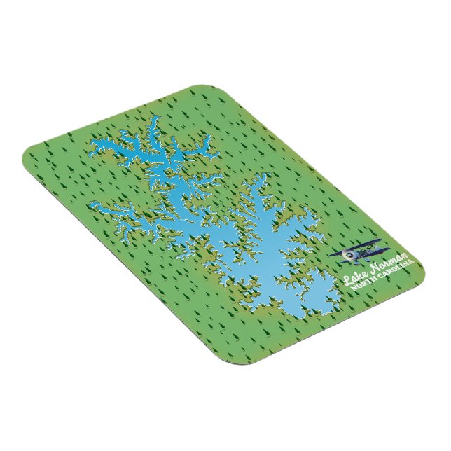 Lake Norman South Carolina retro map Magnet (Right Side)