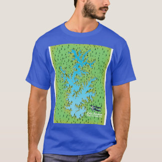 Lake Norman South olina retro map T-Shirt