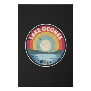 Lake Oconee Georgia Colorful Scene Faux Canvas Print