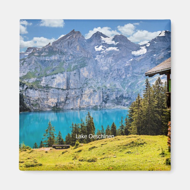 Lake Oeschinen scenic photograph Magnet (Front)