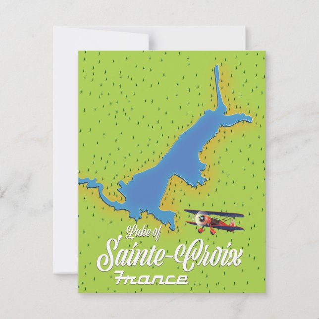 Lake of Sainte-Croix France Travel map (Front)
