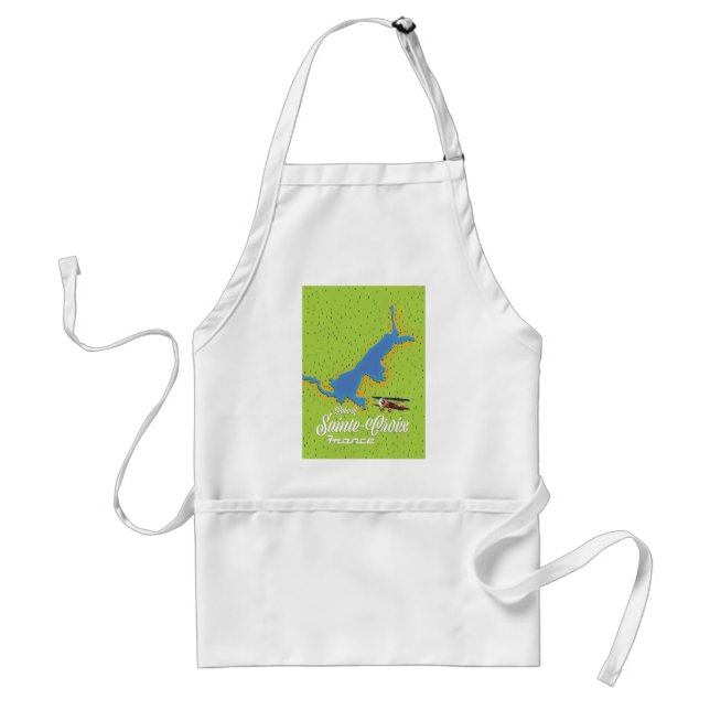 Lake of Sainte-Croix France Travel map Adult Apron (Front)
