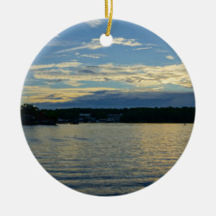 Lake Of The Ozarks Blue Sunset Ceramic Ornament